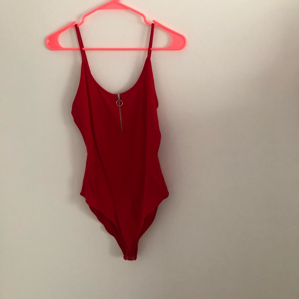 Red forever 21 body suit